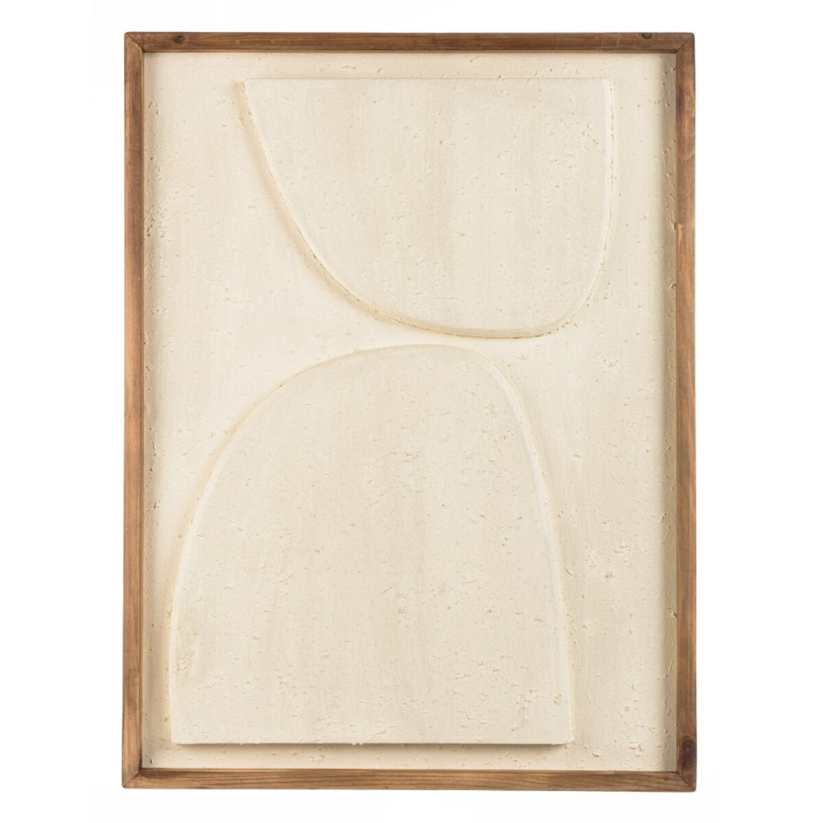 SANDY - Décoration murale 62x82cm formes abstraites Pin recyclé blanc