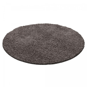 Tapis poils longs shaggy tissé motif uni ZASIVE