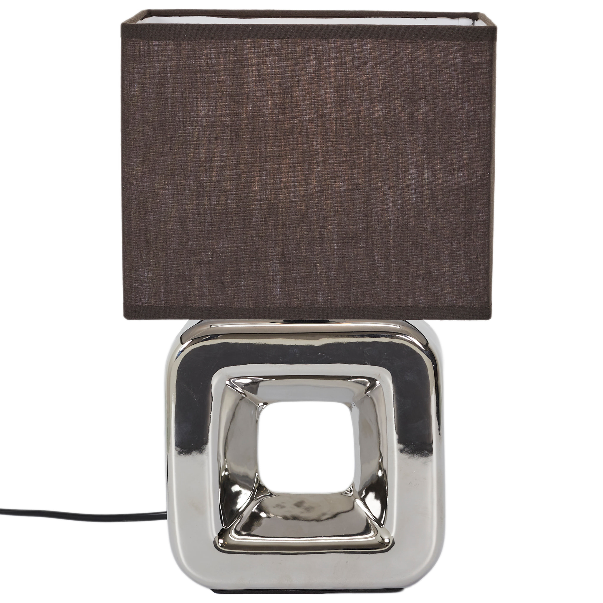 Lampe Ceramique Finition Chromee H32.5cm