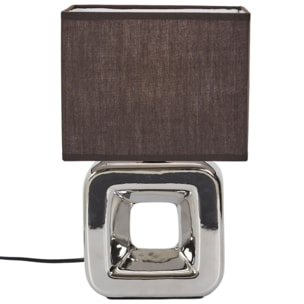 Lampe Ceramique Finition Chromee H32.5cm