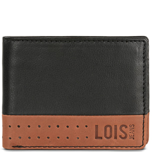 Cartera Hombre Piel Lois Durham Negro-Tan