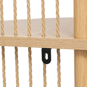 Etagère d'angle "Kord" 4 niveaux effet bois clair
