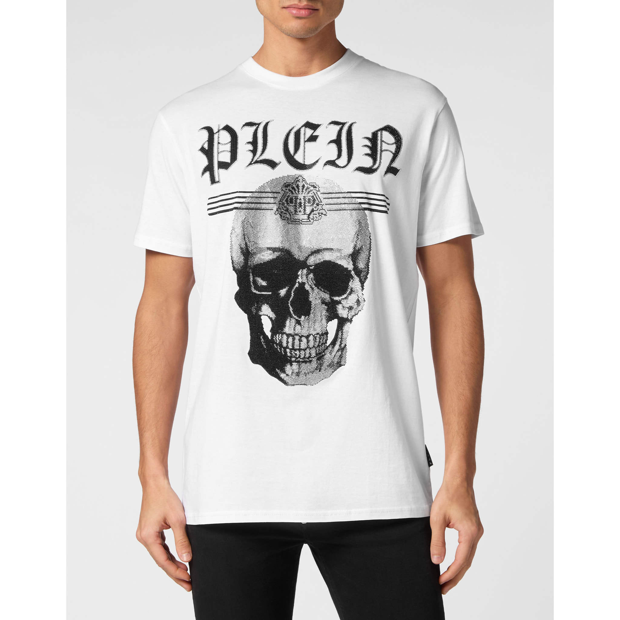 PHILIPP PLEIN Camiseta de cuello redondo y manga corta TATTOO