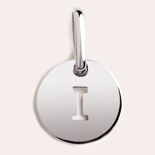 Charm Mini Medallion Letter in Argento