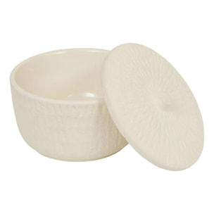 Boîte déco Sien D15,5cm céramique blanc