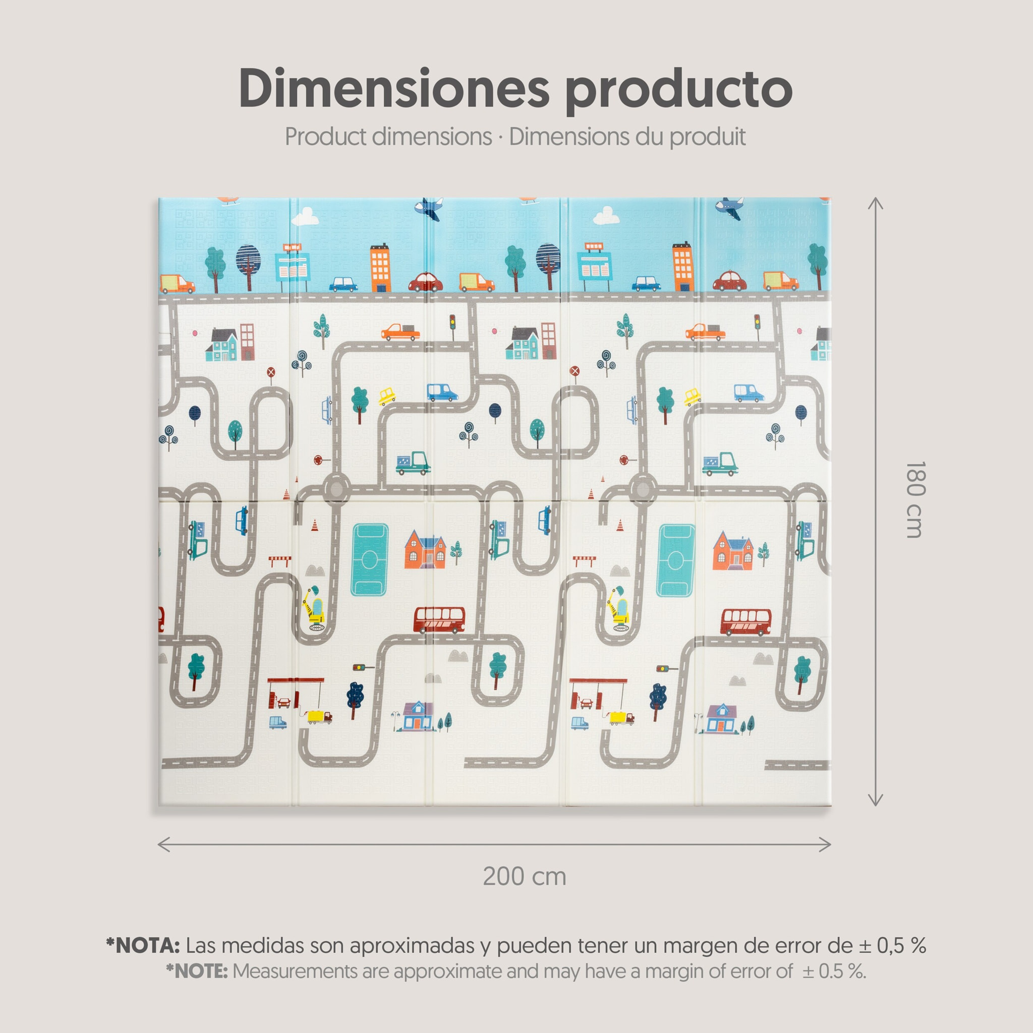 Alfombra de Juegos-Gateo Modelo Coches