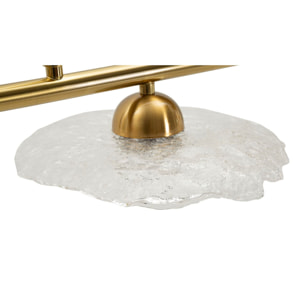 LAMPADARIO EMILY 5 LUCI VETRO TRASPARENTE CM 100X24X18