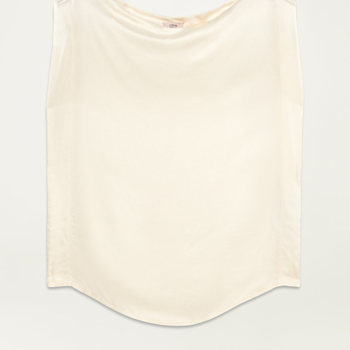 Oltre - Blusa en raso de viscosa - Blanco