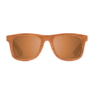 Gafas de sol KAU MIAMI - De madera skate / Polarizada marrón y marrón