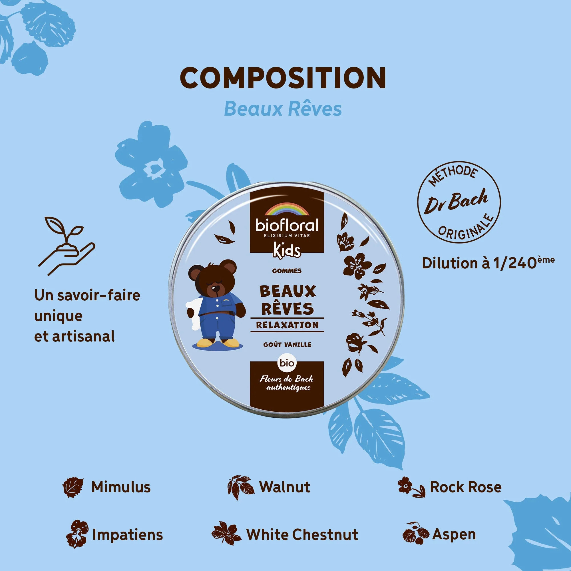 Biofloral - Beaux Rêves gommes - Bio - 45 gr