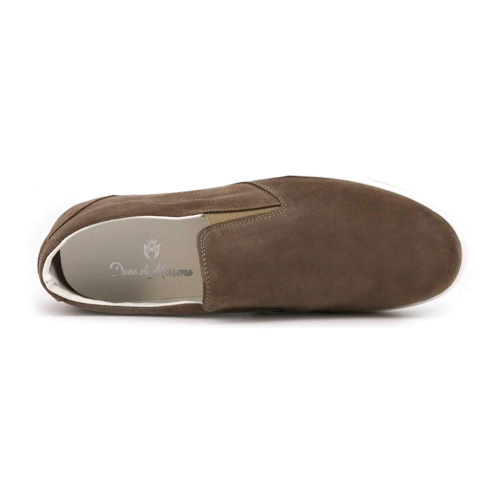 Zapatos Slip On para Hombre - Duca di Morrone Elia Suede Dove Gray