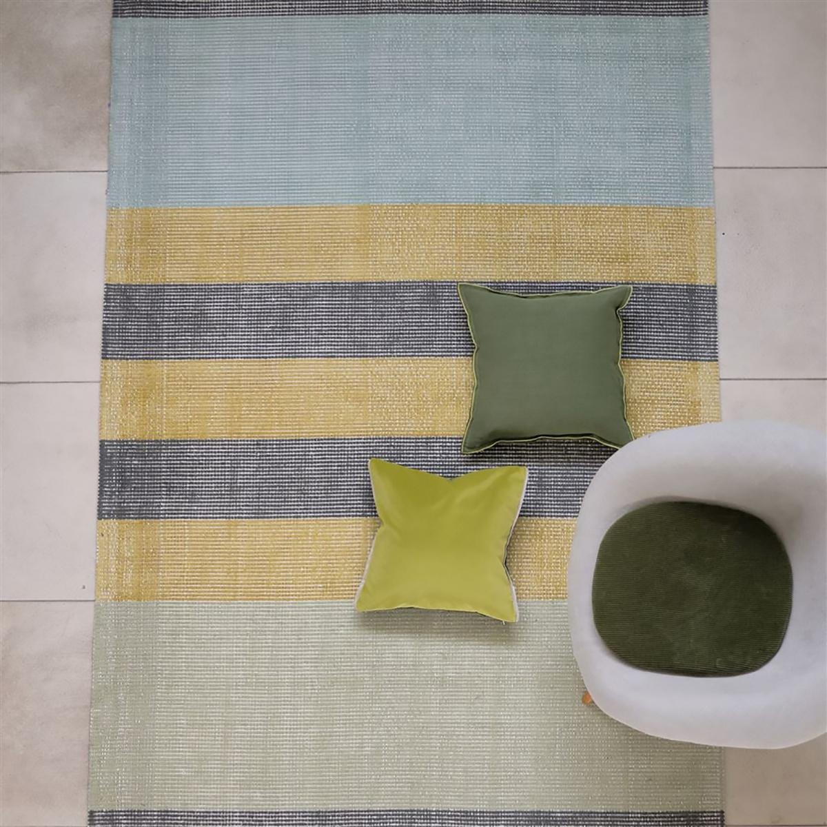 Tapis salon et chambre fait à la main en viscose motif abstrait YOKA