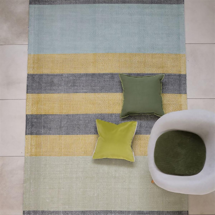 Tapis salon et chambre fait à la main en viscose motif abstrait YOKA