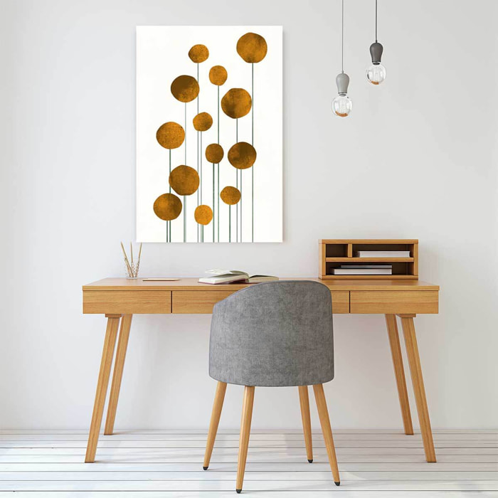 Tableau Fleurs d'eau dorées Tableau plexiglas