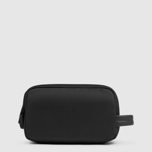 Piquadro Beauty case in tessuto riciclato e pelle a due scomparti