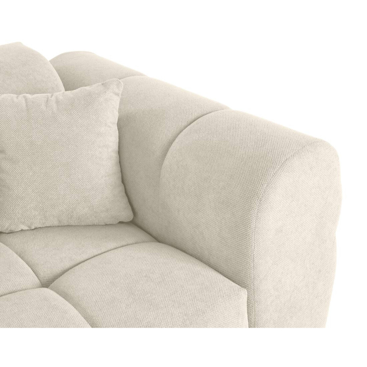 Ray - canapé droit 3 places en tissu texturé - Beige