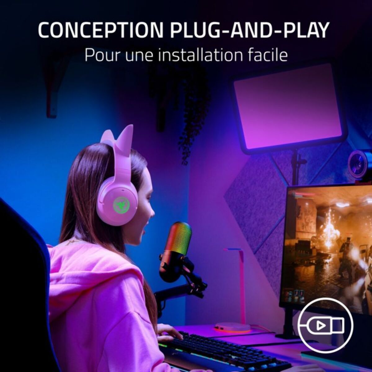 Micro Gamer RAZER Seiren V3 Chroma