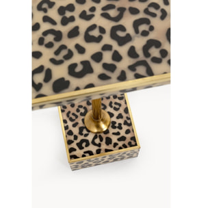 Table d'appoint léopard 25x25cm Kare Design
