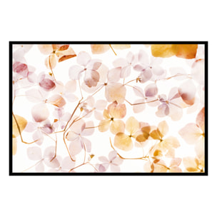 Affiche florale lumineuse affiche encadréee affiche cuisine Affiche + cadre en métal - Noir