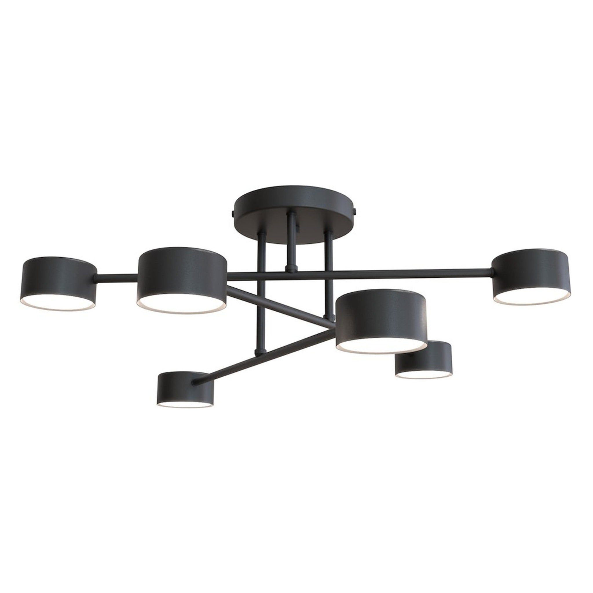 Lampada a sospensione Halo in acciaio nero opaco
