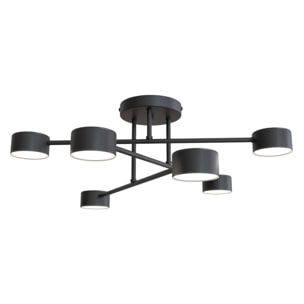 Lampada a sospensione Halo in acciaio nero opaco