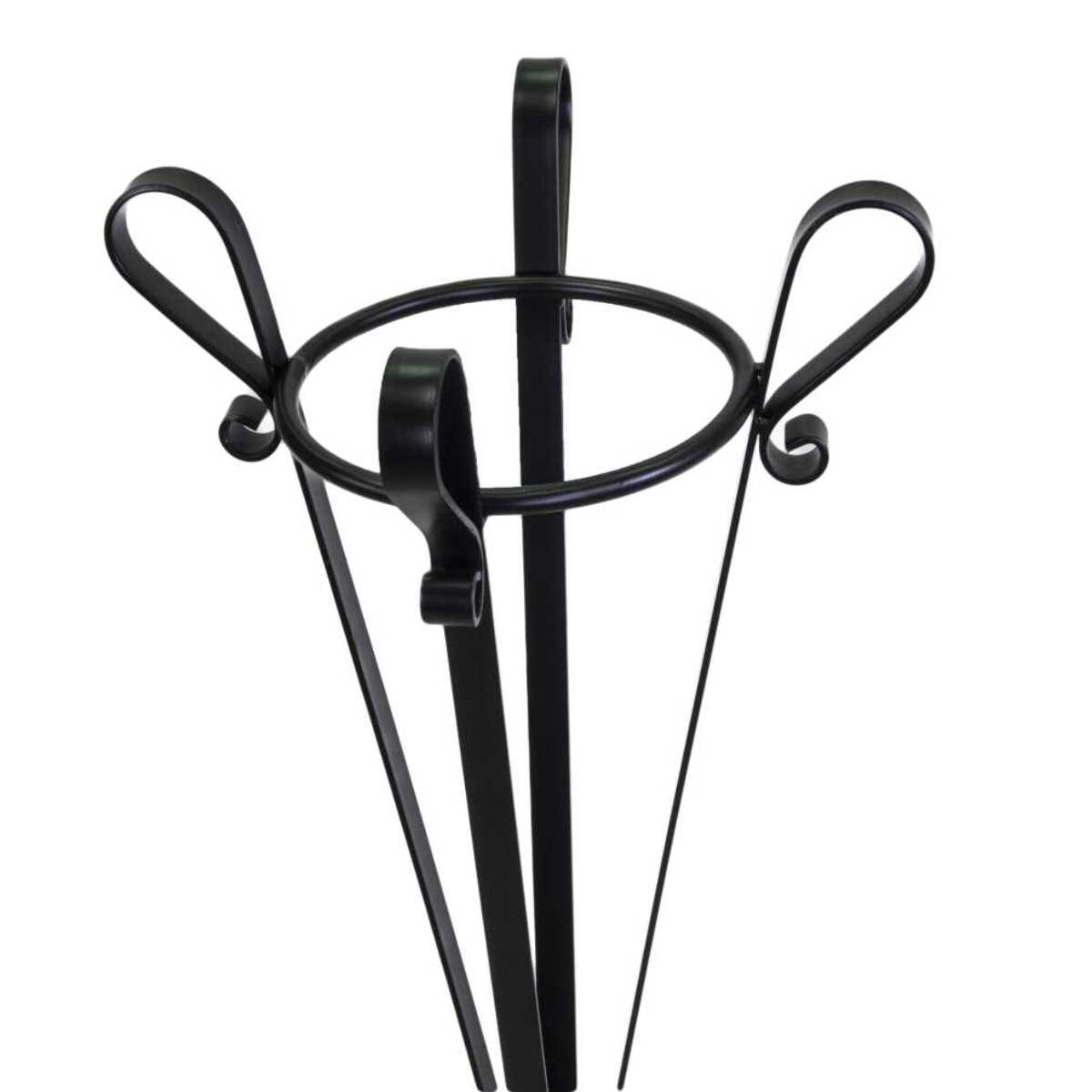 Posacenere a stelo in metallo nero cm34x34h116 da esterno