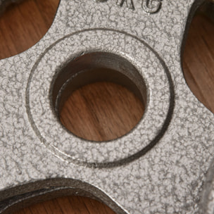 Disques de poids 2,5/2,5/5/5 Kg - 4 poids de musculation - dia. trou 5,4 cm - acier