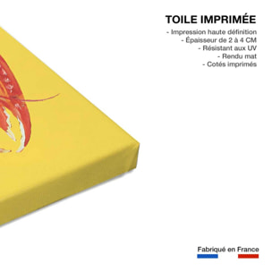 Tableau cuisine design langoustines  Toile imprimée