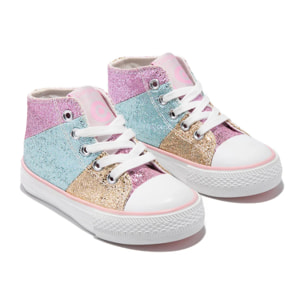 Zapatillas Altas Glitter Patchwork