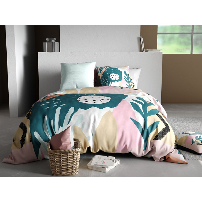 Parure Housse De Couette 3pcs 100% coton Premium 57fils Emilia