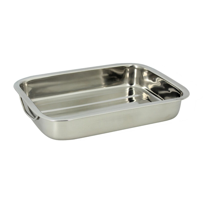 Plat à four rectangulaire en inox avec poignées 30x21cm HARRY