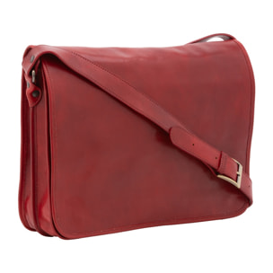 Borsa a tracolla uomo in vera pelle - Modello False - Made in Italy - 30.0 x 38.0 x 12.0 cm