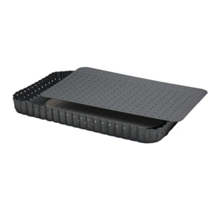Moule à tarte rectangulaire micro perforé