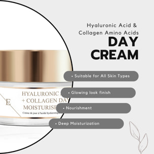 Crema de día con ácido hialurónico y colágeno