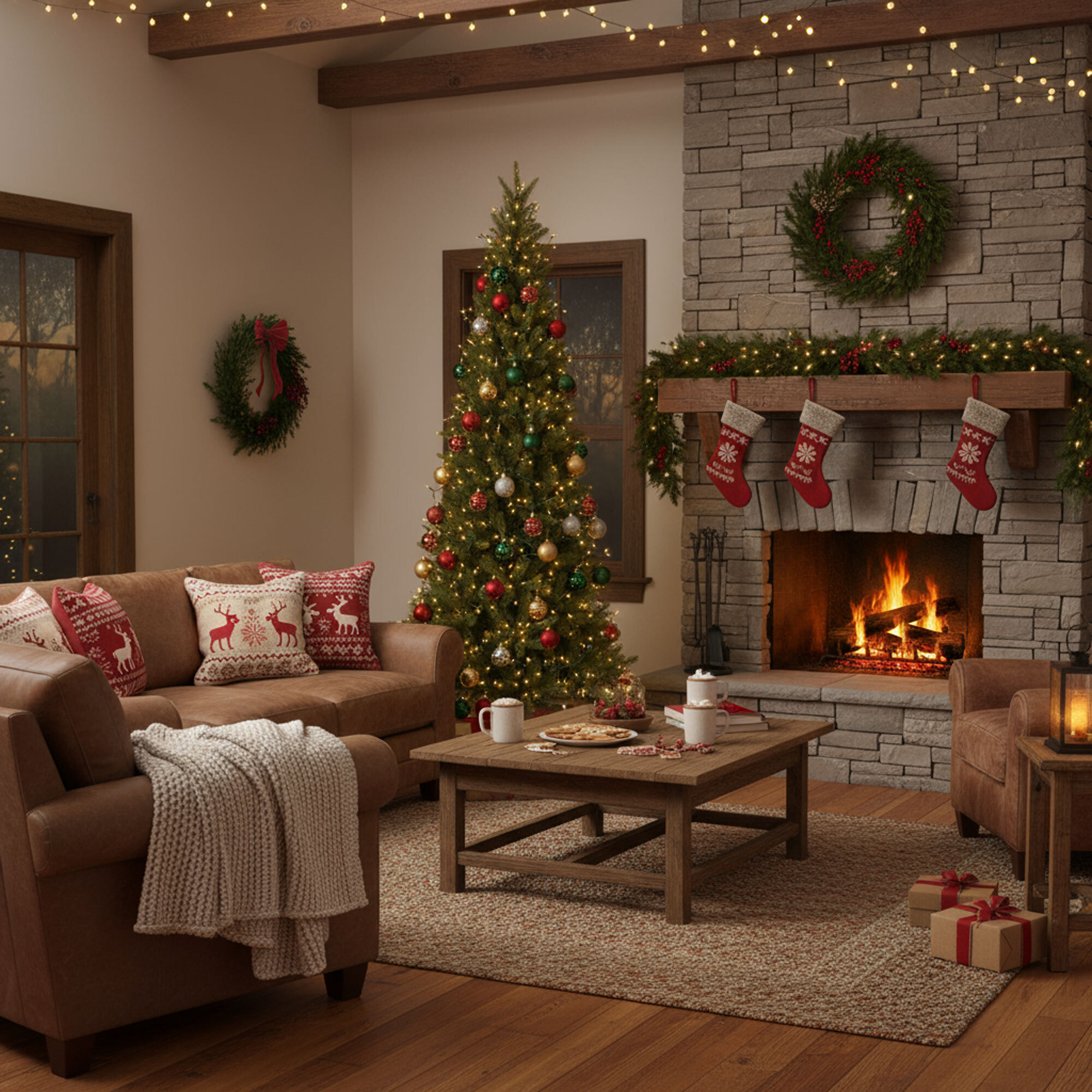 Sanoma - Albero di Natale Tradizionale in PE e PVC Ø119x240H cm, 1408 Punte