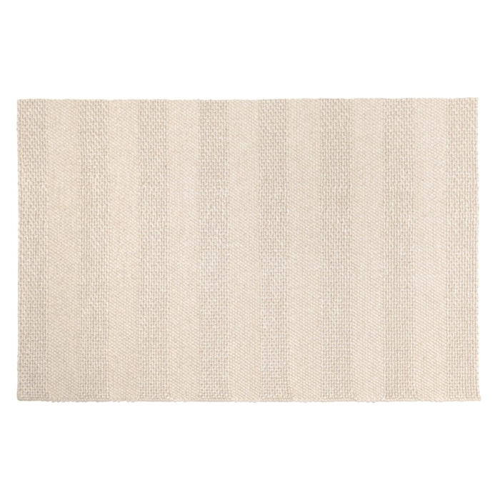 QUENTIN - Tapis rectangulaire 160x230cm en laine tissée couleur lin