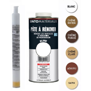 Pâte à rénover + Tube durcisseur SINTO SA - Chêne Clair - Cartouche de 0.8L 1.5 Kg - 820173