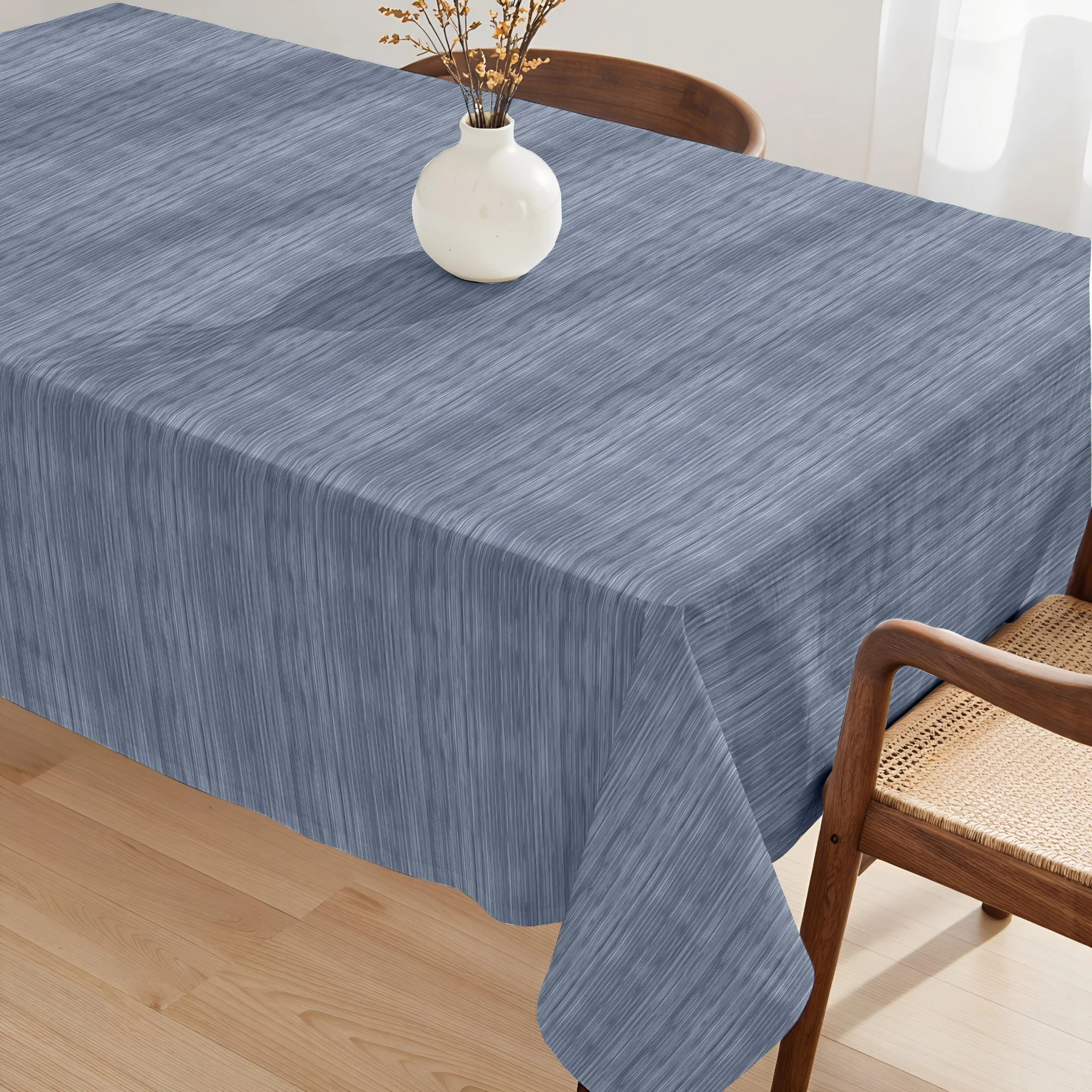 Nappe anti-taches 100 % coton Lesa 125 Steel Blue