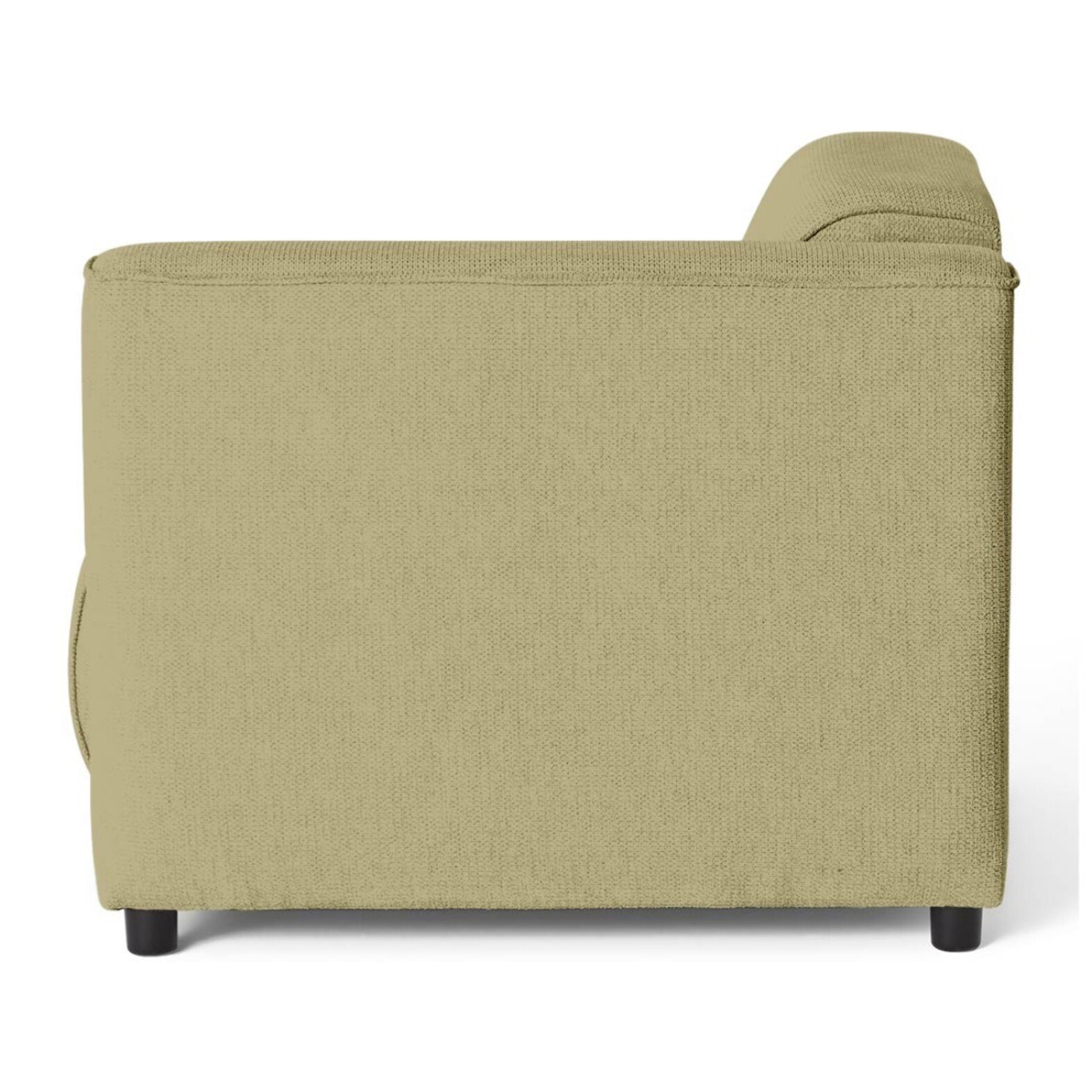 Suaro - Module d'assise d'angle droit en tissu texturé - Vert sauge