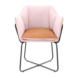 Poltroncina Lounge Marietta in Ecopelle e Metallo