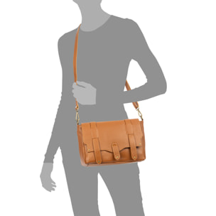 Aviatico bolso satchel mujer. Piel auténtica Dollaro.