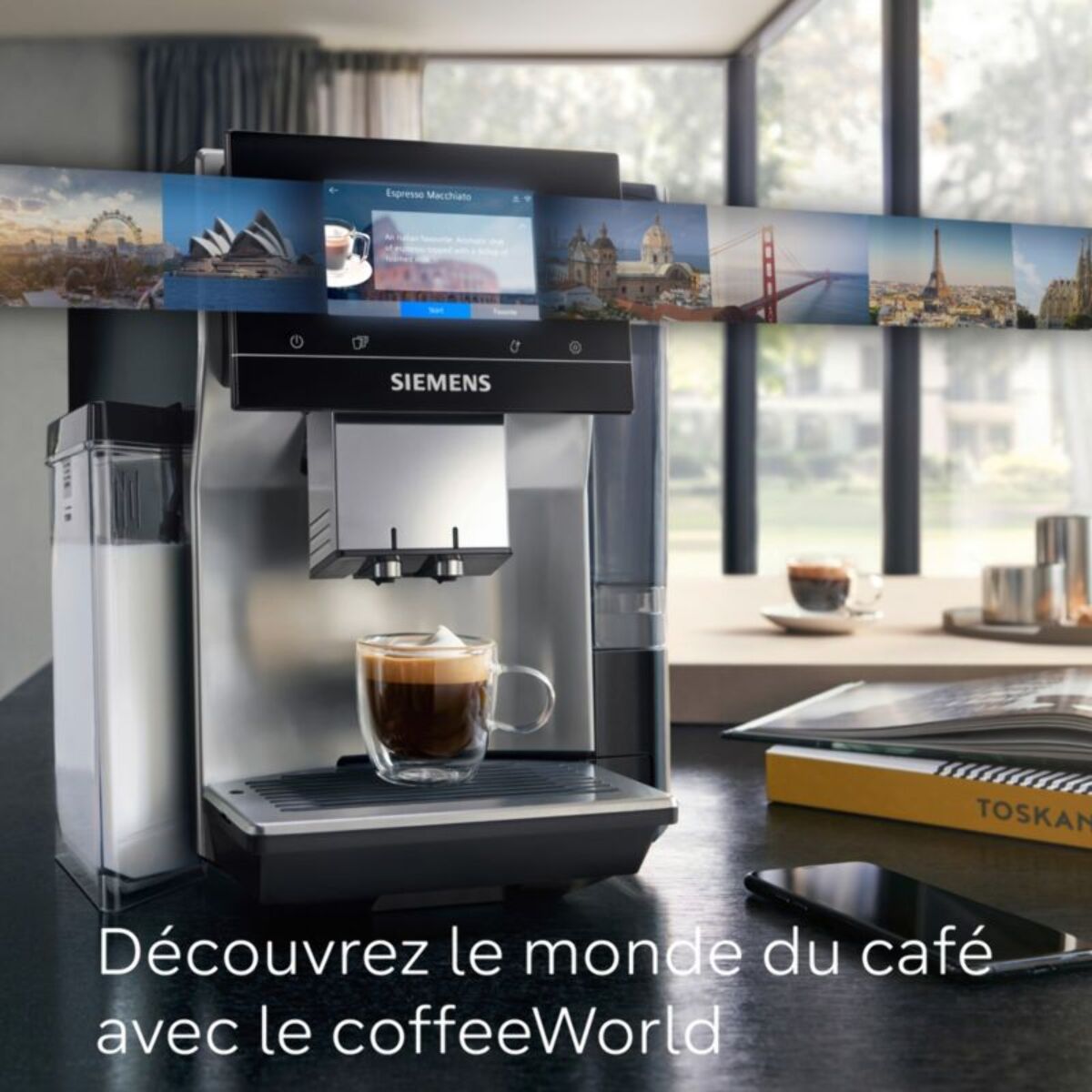 Expresso Broyeur SIEMENS EQ700 integral Inox Silver/Noir TQ713R03