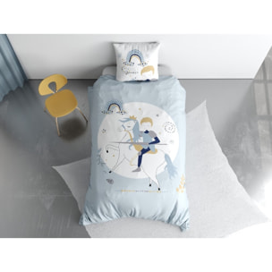 Parure Housse De Couette 2pcs 100% Coton Classique 47fils Lovely Prince