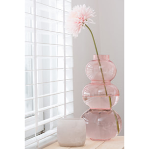 J-Line Vase Boule Verre Rose Large