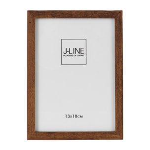 J-Line cadre photo Basic - bois - brun foncé - small - 2 pcs