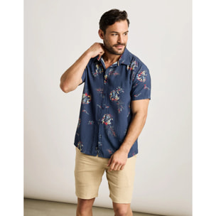 Camisa Manga Corta Azul Marino - Chofy