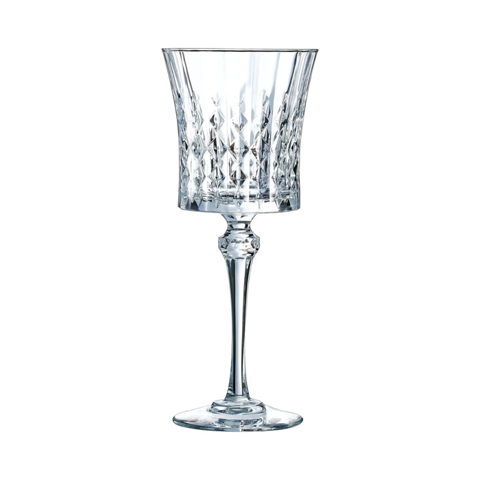 6 bicchieri da vino rosso e bianco 27cl Lady Diamond - Cristal d'Arques