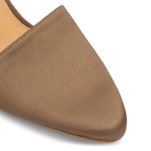 Alpargata Judi cuña de yute geométrica en raso con pulsera y punta afilada