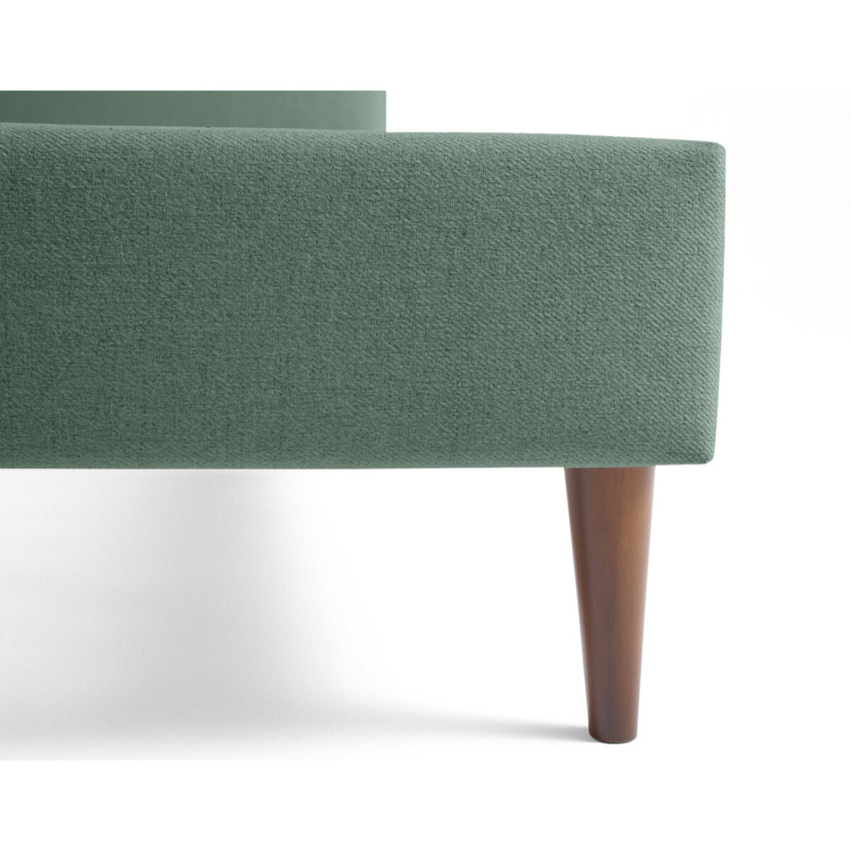Monet - lit - 160x200 - sommier inclus - en tissu - Vert sauge