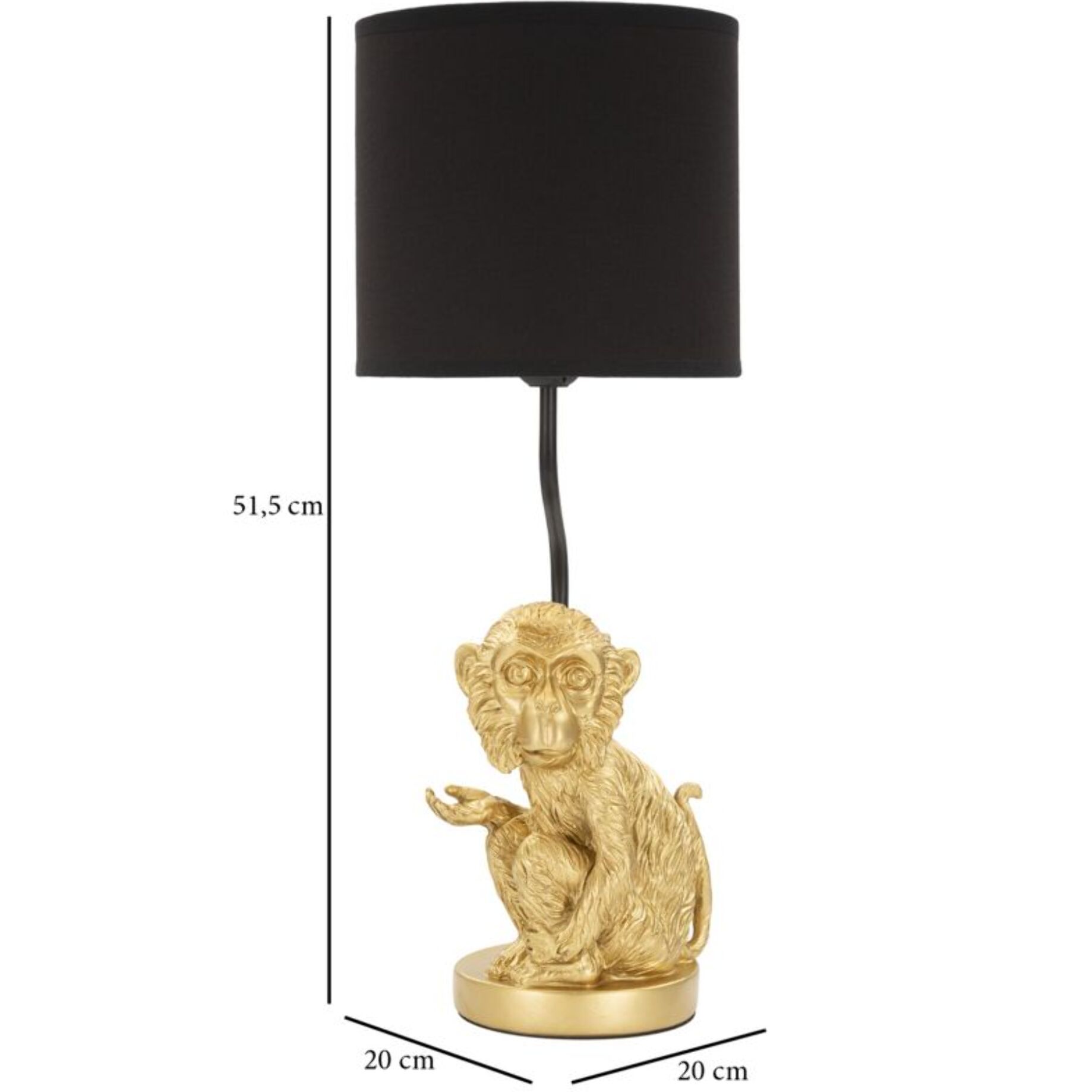 LAMPADA SCIMMIA SEDUTA CM Ø 20X51,5